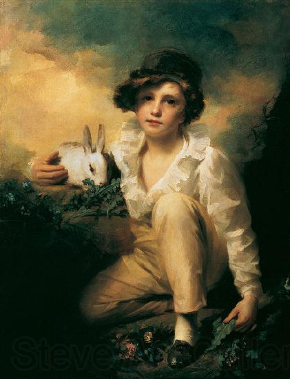 Sir Henry Raeburn Henry - Boy and Rabbit Spain oil painting art